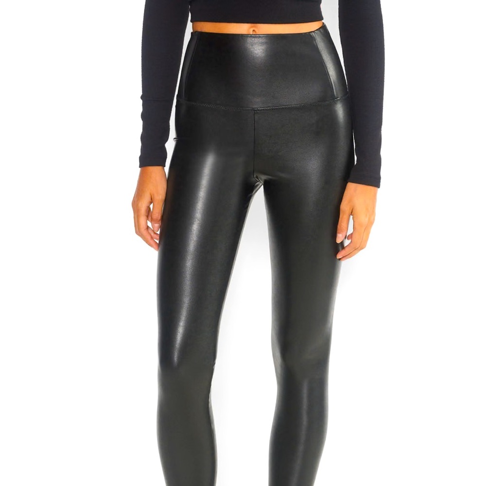 Wilfred Free Aritzia Womens Daria Faux Leather Leggings Size S Black High Rise